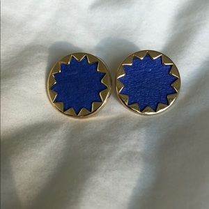 House of Harlow 1960 royal blue sunburst earrings